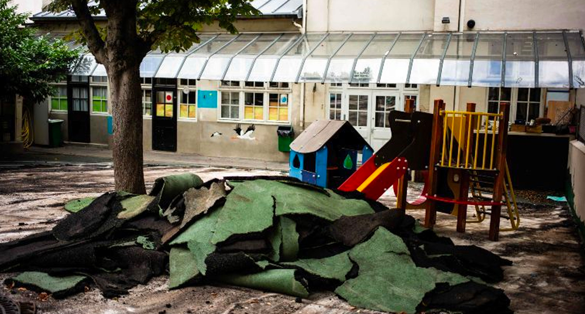 Renovarán patios de cuatro escuelas tras incendio en Notre-Dame