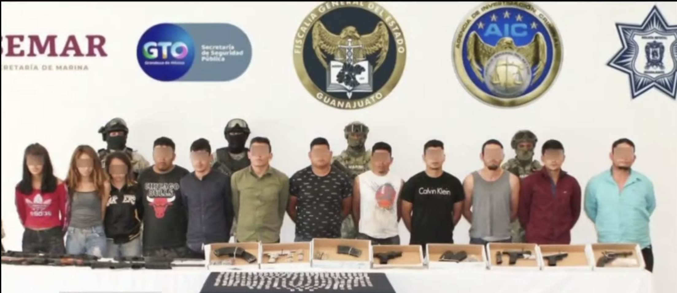 Detienen a 16 presuntos criminales en Guanajuato