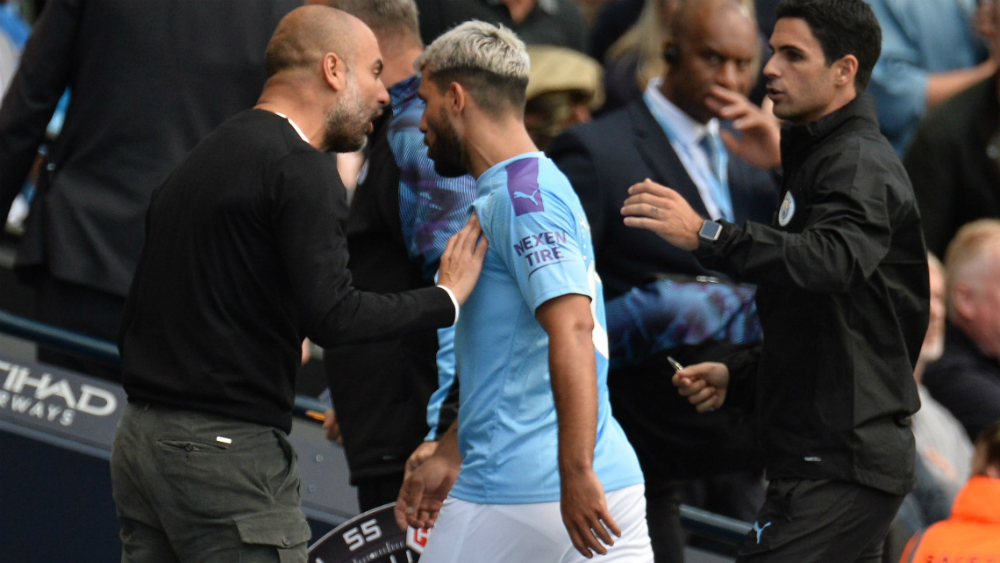 #Video Fuerte discusión entre Guardiola y Agüero