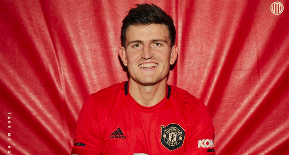 Maguire llega al Manchester United como el defensa más caro de la historia