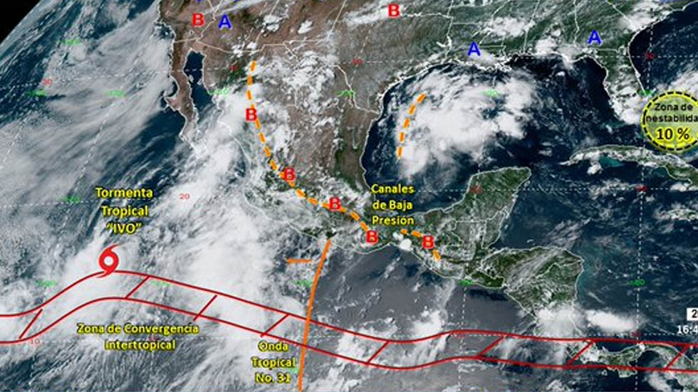 ‘Ivo’ seguirá provocando lluvias y vientos en el noroeste del país