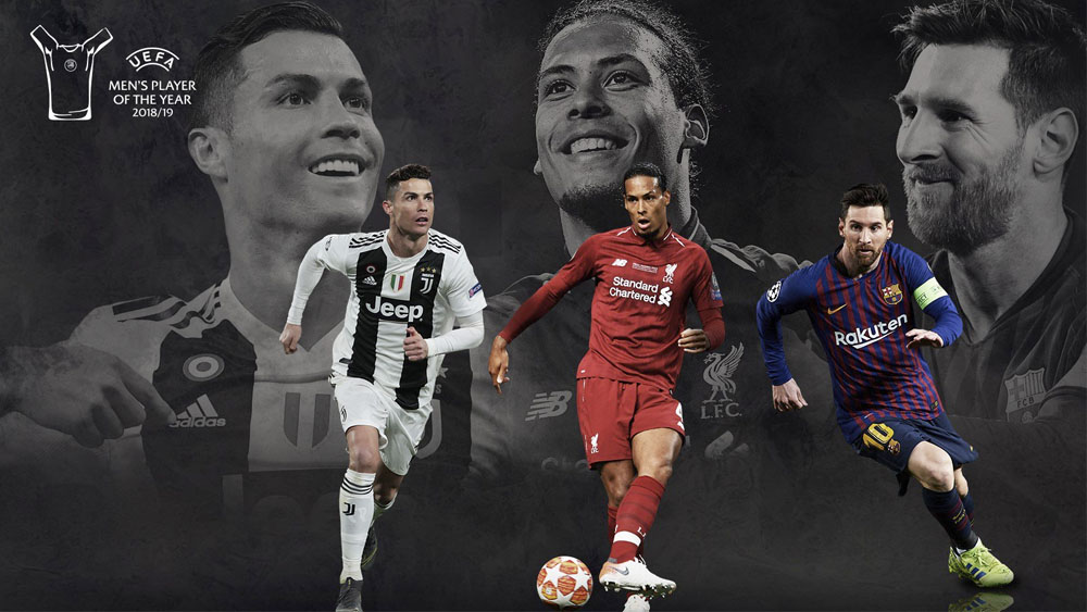Messi, Cristiano y Van Dijk nominados a Jugador del Año de la UEFA