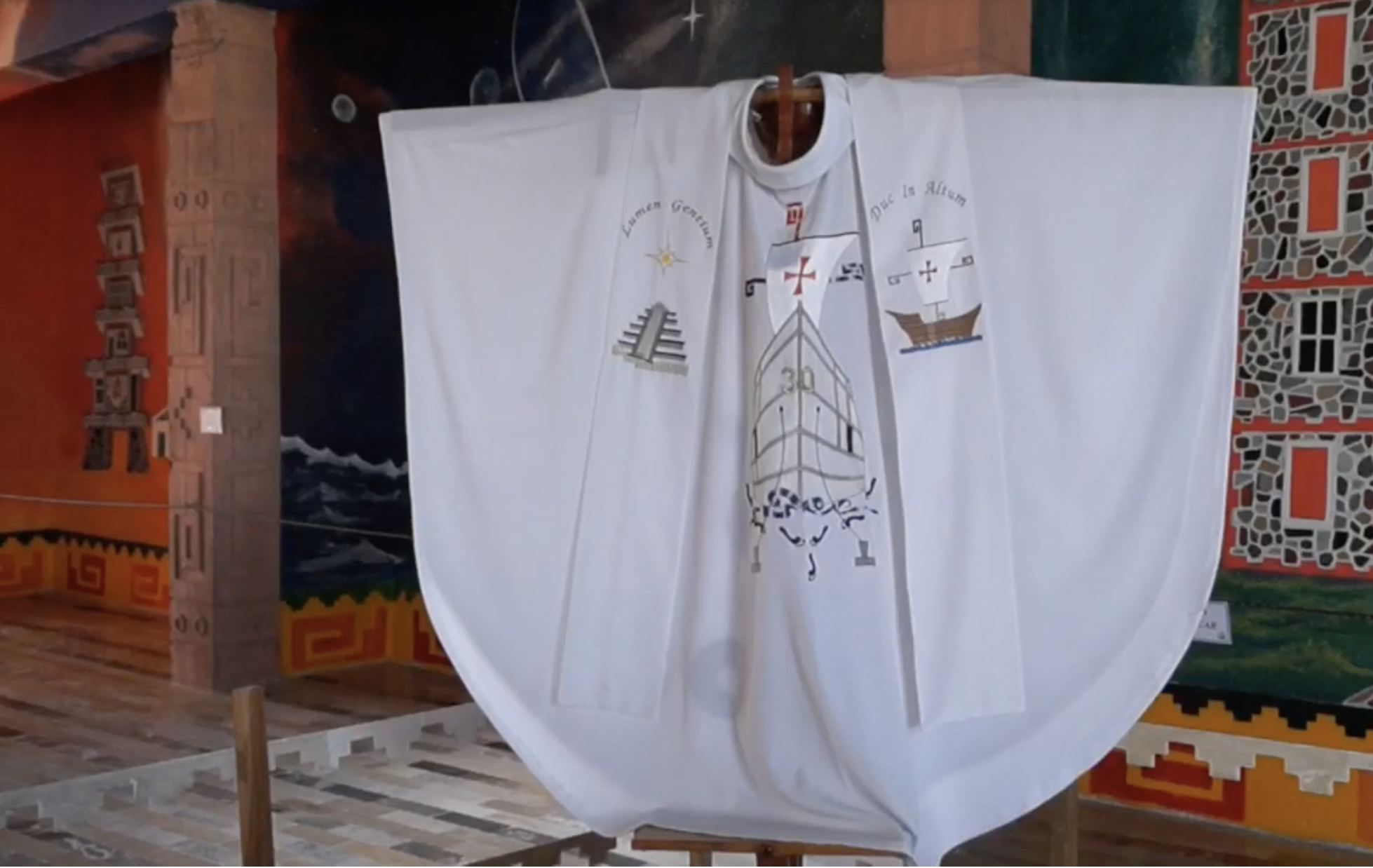 La iglesia dentro de un barco en el centro de México