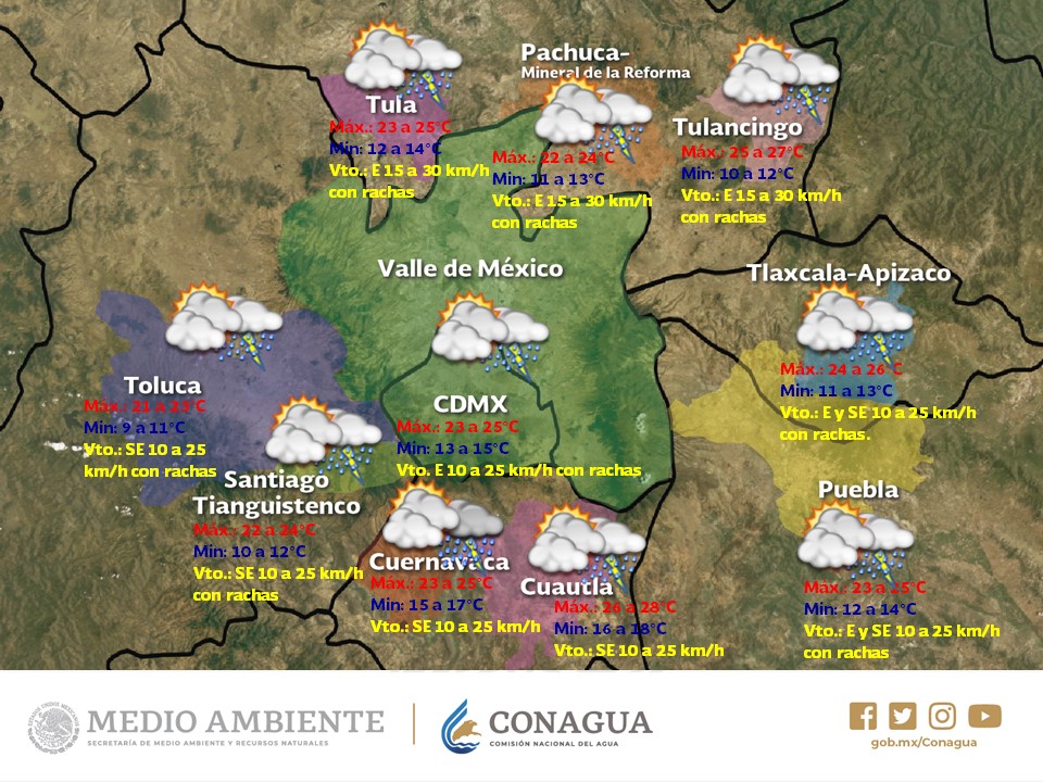 Lluvias fuertes afectarán este miércoles al Valle de México - lluvias-valle-de-mexico