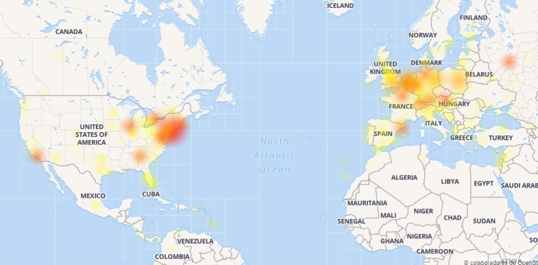 Facebook e Instagram se caen en varios países - mapa-de-caida-de-instagram