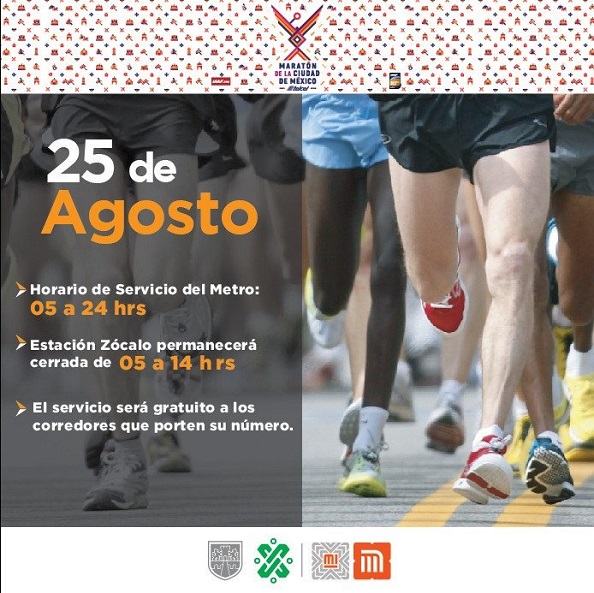 Metro dará servicio gratis por Maratón de la Ciudad de México - maraton-de-la-cdmx