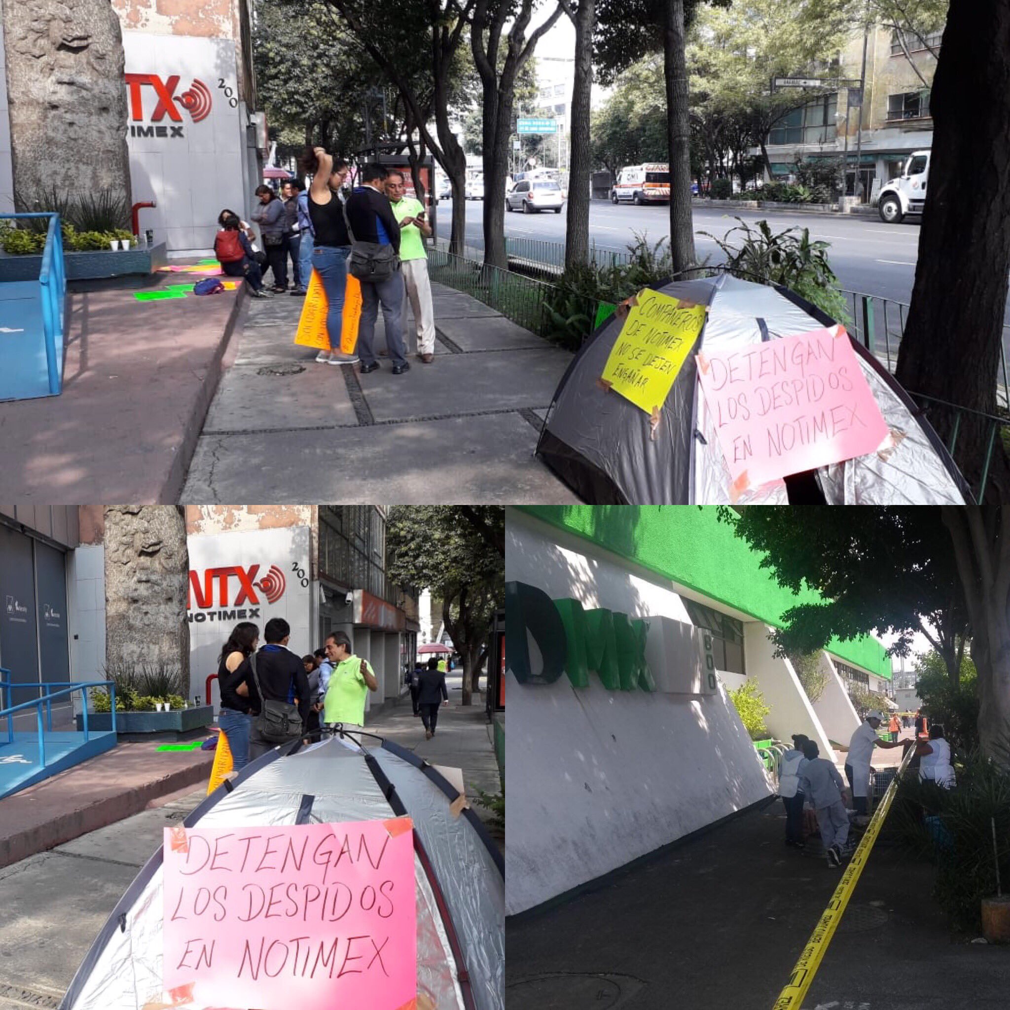 Ex empleados de Notimex exigen el pago de sus liquidaciones - notimex-manifestacion-2