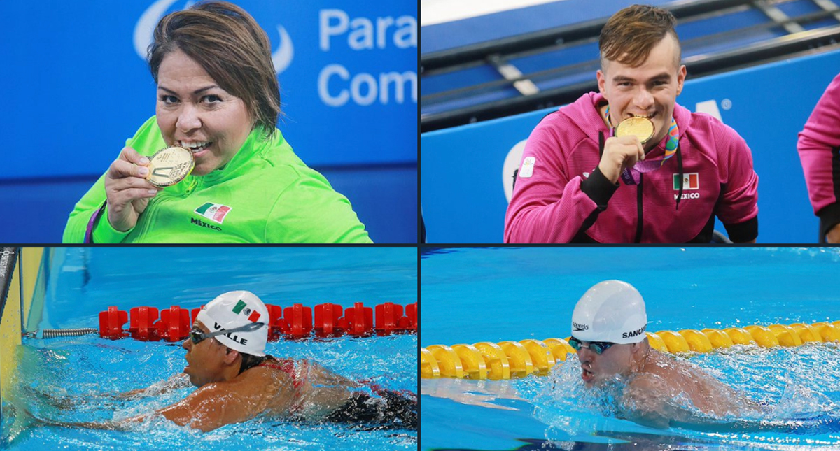 Gustavo Sánchez y Patricia Valle ganan oro en natación en Parapanamericanos 2019