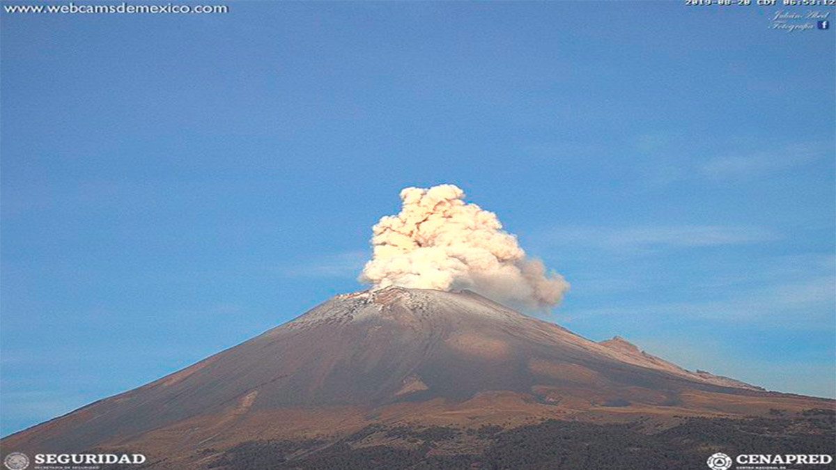 Popocatépetl registra 196 exhalaciones en 24 horas