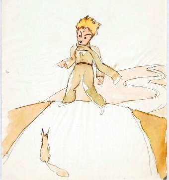 Descubren bocetos de 'El Principito' en edificio antiguo de Suiza - principito-con-el-zorro