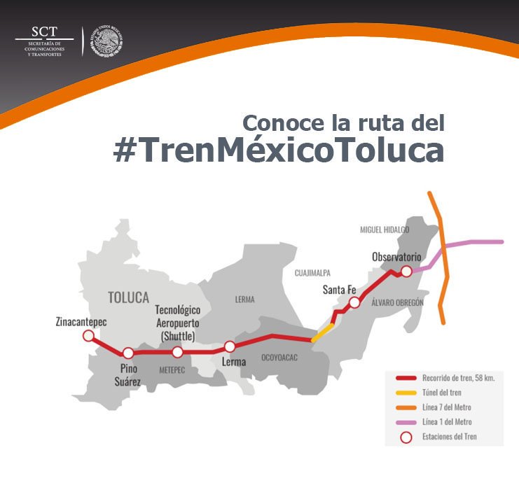 Entregan 500 mdp a la Ciudad de México para el Tren Interurbano - ruta-del-tren-mexico-toluca