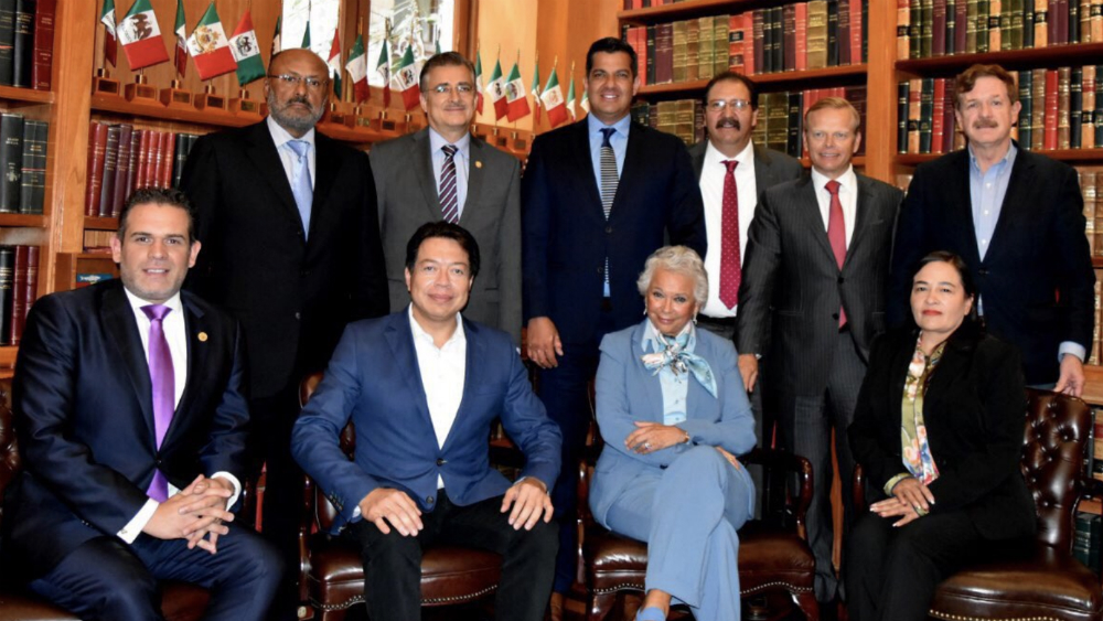 Conversa Sánchez Cordero con coordinadores de bancadas en la Cámara de Diputados