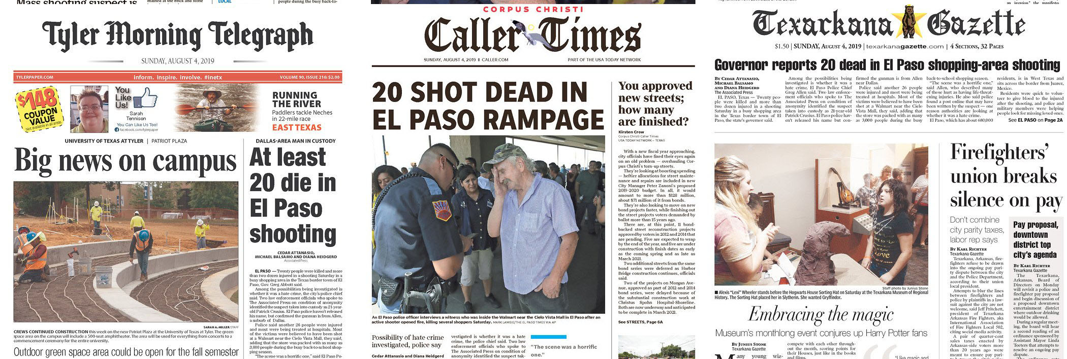 Periódicos de Texas dedican sus portadas a tiroteo en El Paso - titulares-sobre-tiroteo-en-texas-3