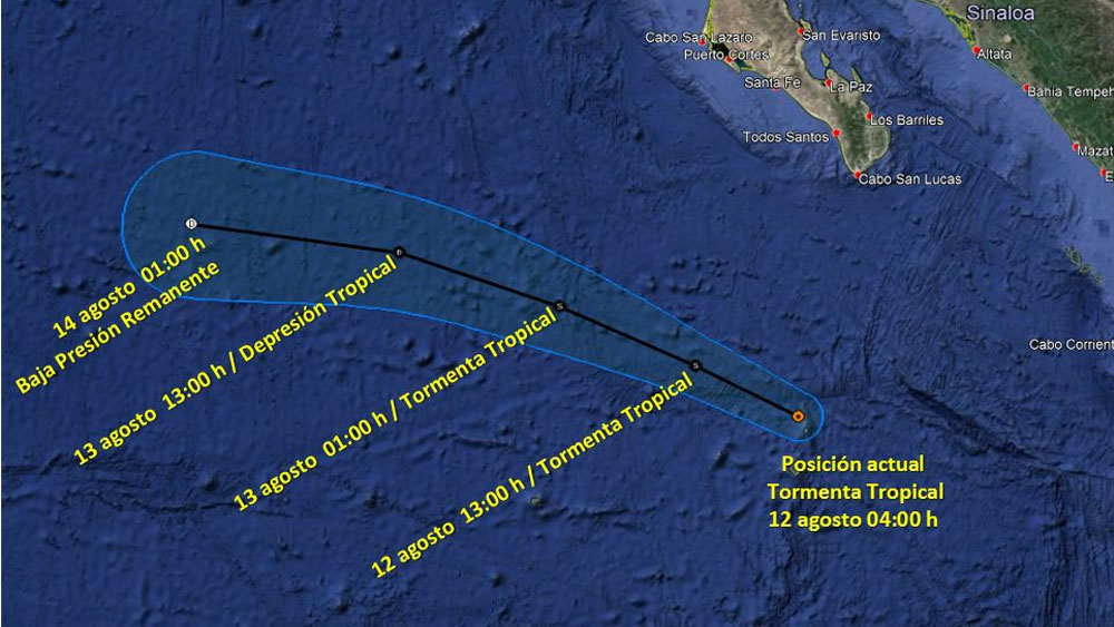Se forma la Tormenta Tropical ‘Henriette’ al suroeste de BCS