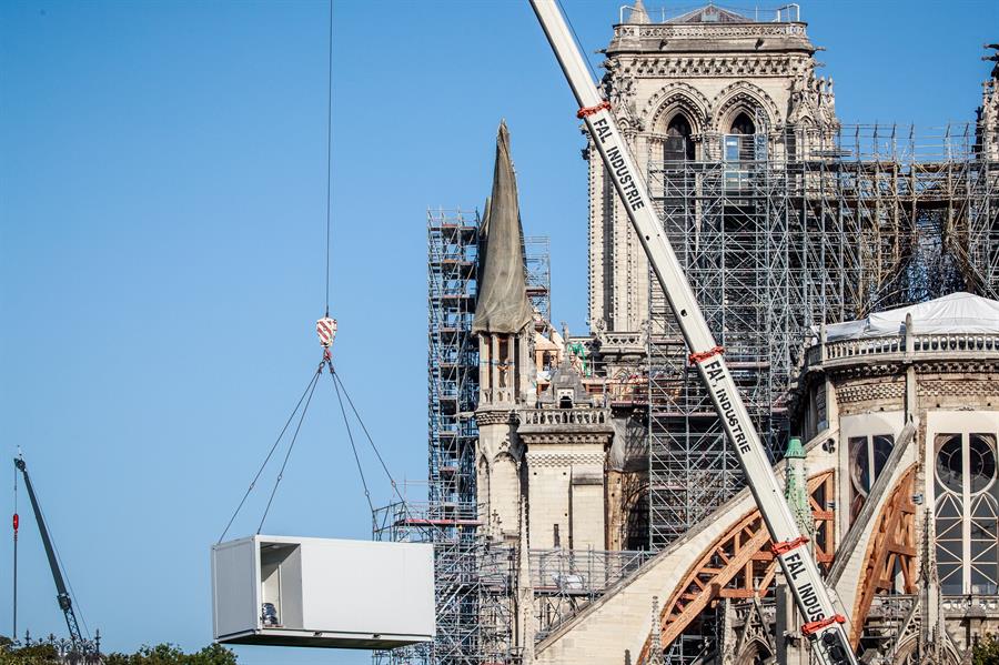 Hallan importantes restos medievales en reconstrucción de Notre-Dame - trabajajos-de-restauracion-de-notre-dame