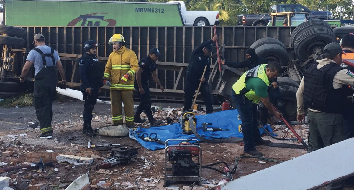 #Video el momento del choque de tráiler en Veracruz