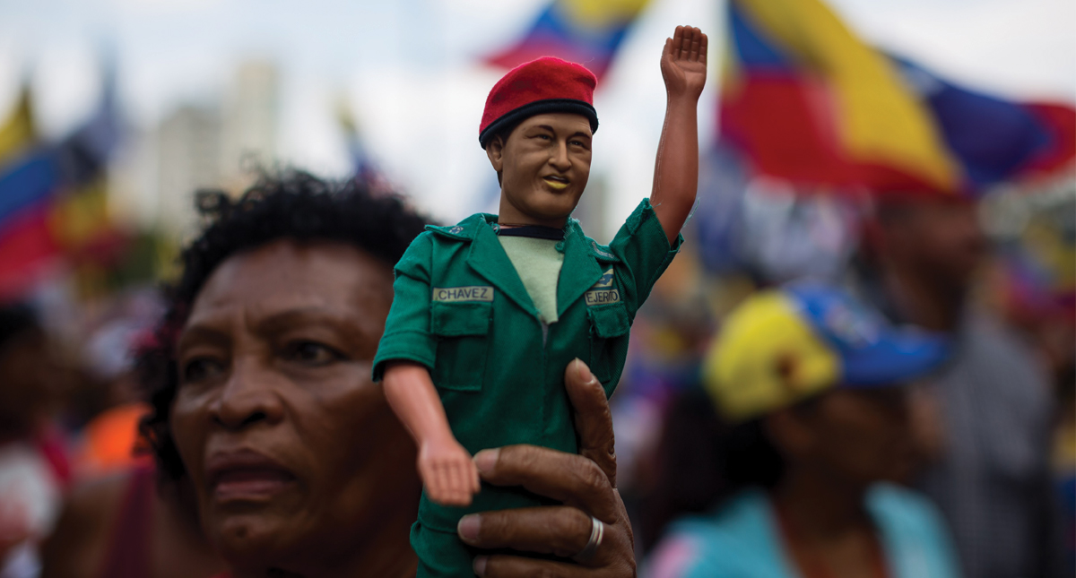 Chavistas protestan contra bloqueo de EE.UU. a Venezuela - venezuela-protestas