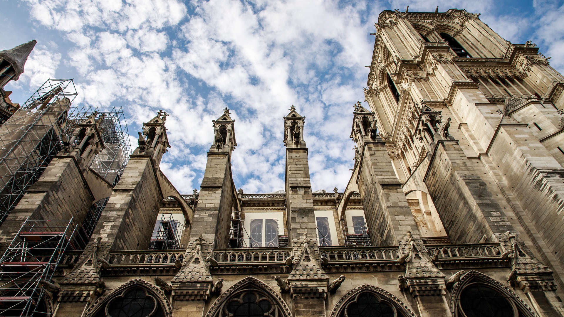 Inician limpieza de plomo en alrededores de catedral de Notre-Dame