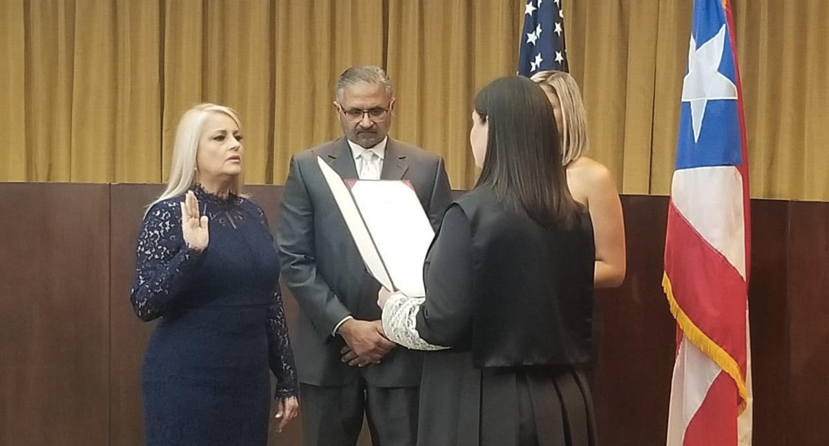 Wanda Vázquez juramenta como gobernadora de Puerto Rico