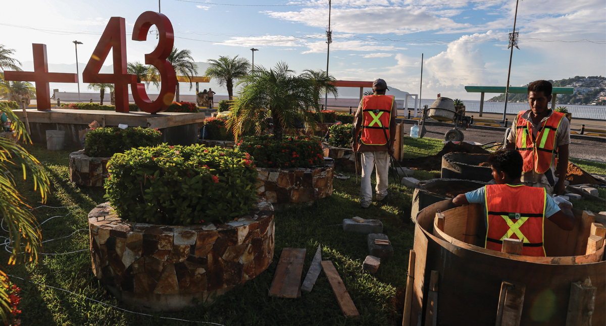 Develan antimonumento a normalistas de Ayotzinapa en Acapulco - acapulco-antimonumento
