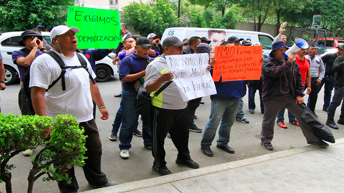 Cancelan manifestación de policías federales en el AICM