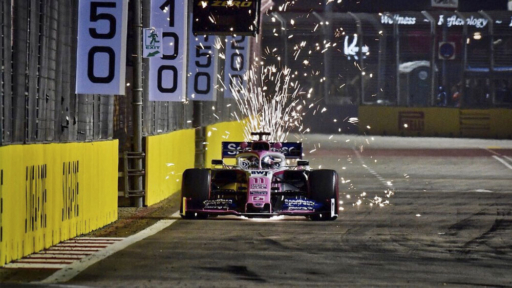 Castigan con cinco posiciones a ‘Checo’ Pérez en GP de Singapur Castigan con cinco posiciones a ‘Checo’ Pérez en GP de Singapur