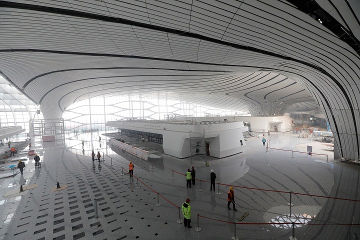 Inicia operaciones el nuevo mega aeropuerto internacional de China - construccion-del-aeropuerto-internacional-daxing