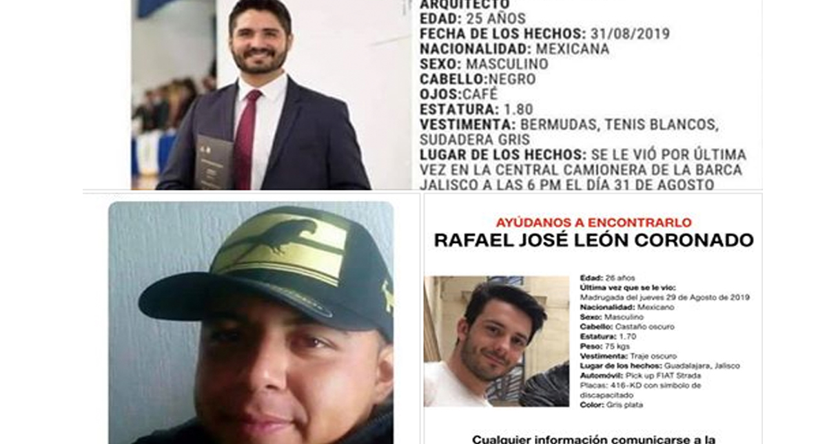 Denuncian desaparición de tres jóvenes durante la última semana en Jalisco