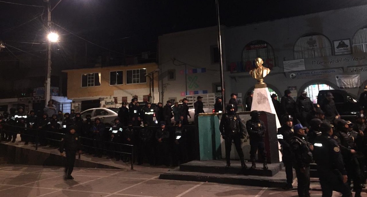 Intentan linchar a presunto ladrón de limosnas en Cuajimalpa - despliegue-de-policias-en-cuajimalpa