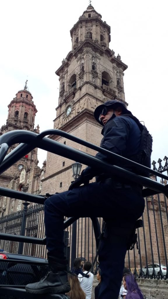 Blindan el centro de Morelia por festejos patrios - dispositivo-de-seguridaad-morelia