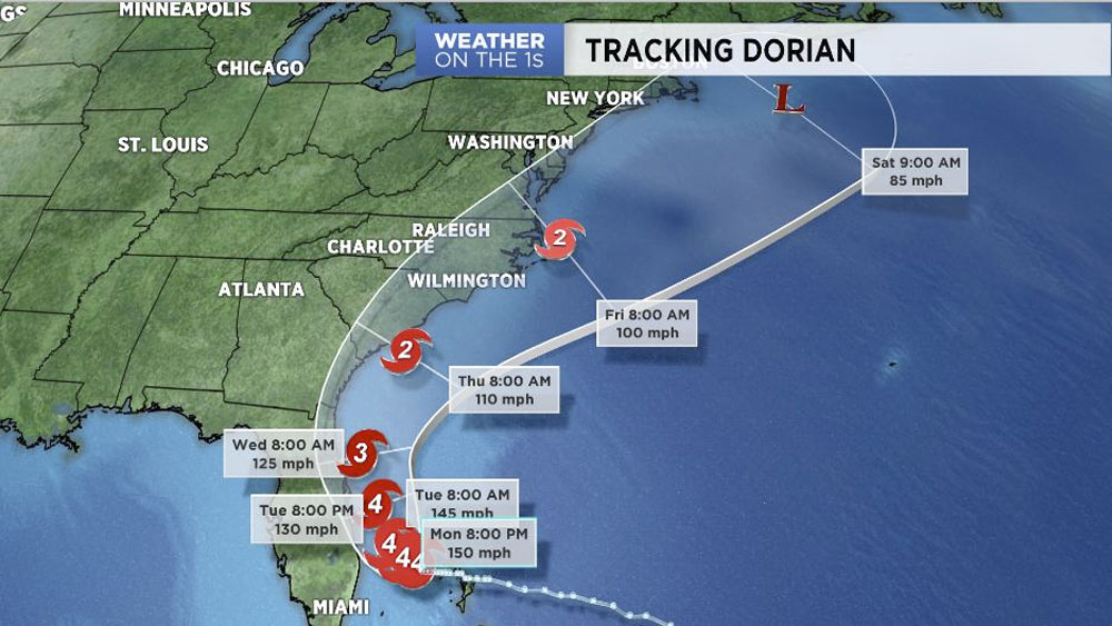Dorian se degrada a categoría 4 sobre Bahamas