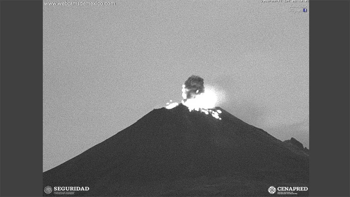 Volcán Popocatépetl registra 12 explosiones en las últimas 24 horas