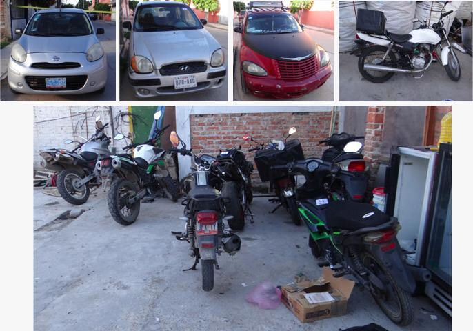 Detienen a extorsionadores con armas, vehículos, joyas y efectivo - extorsionadores-celaya2