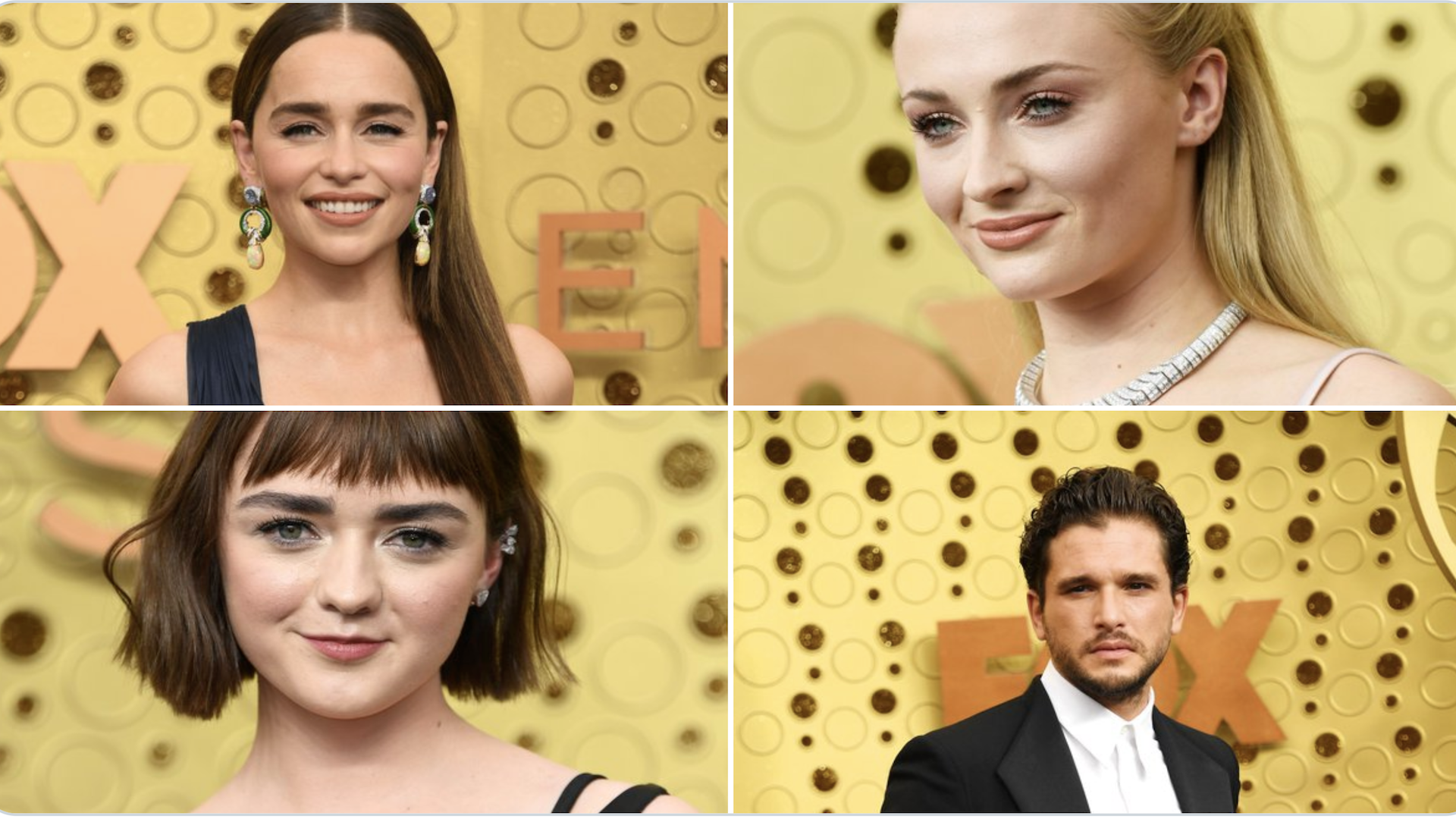 Estrellas de “Game of Thrones” reinan en la alfombra de los Emmy