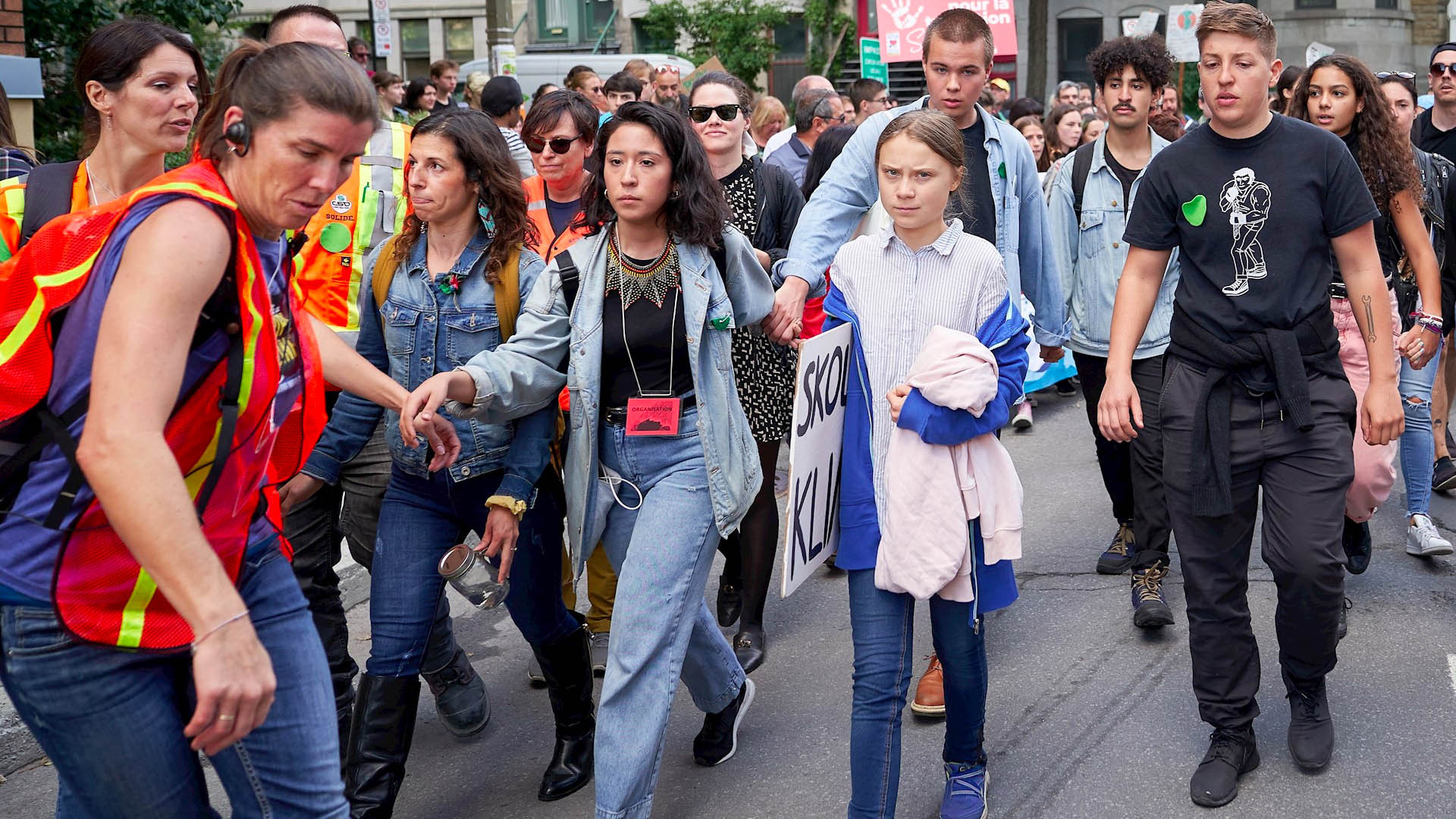 Greta Thunberg se reúne con Trudeau y encabeza marcha en Canadá