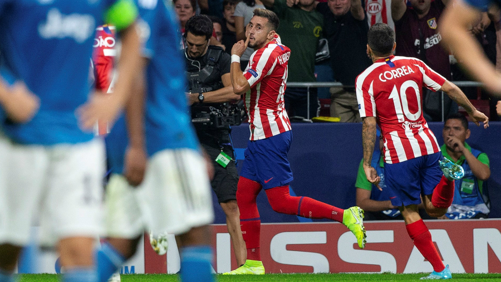 Héctor Herrera le da el empate al Atletico de Madrid frente a la Juventus