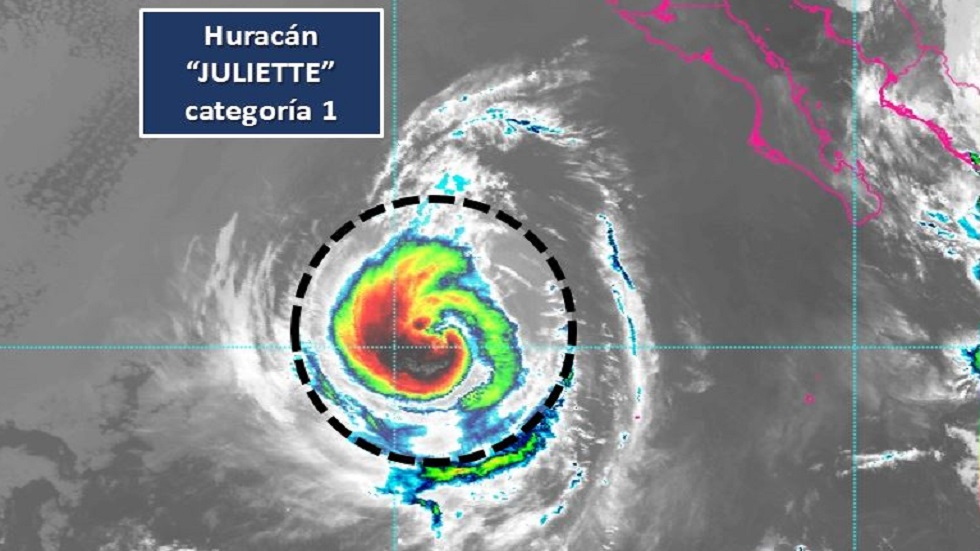 Huracán Juliette se degrada a categoría 1 sin afectar a México