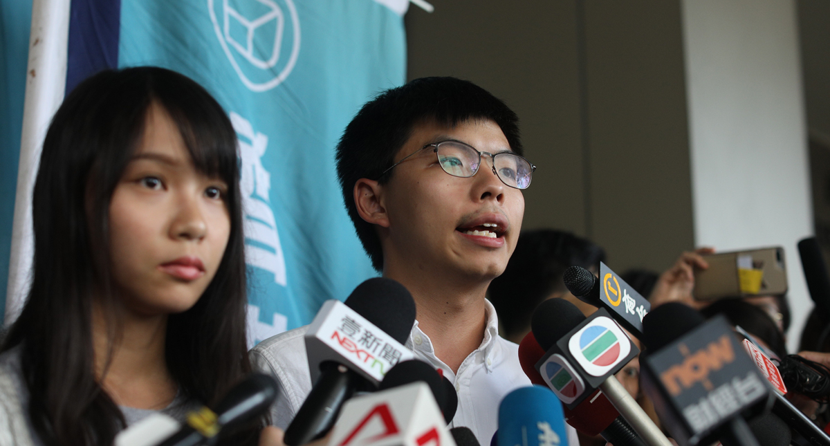Líder estudiantil de Hong Kong pide apoyo a Taiwán