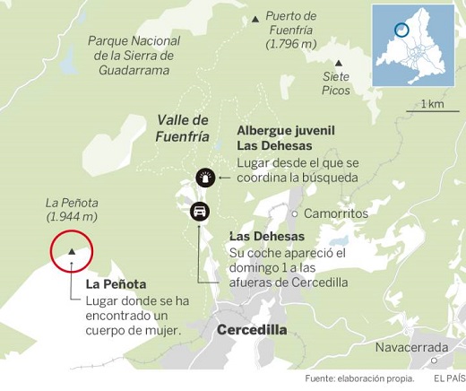 Hallan cadáver de la deportista española Blanca Fernández Ochoa - mapa-sobre-localizaciones-de-blanca-fernandez-ochoa