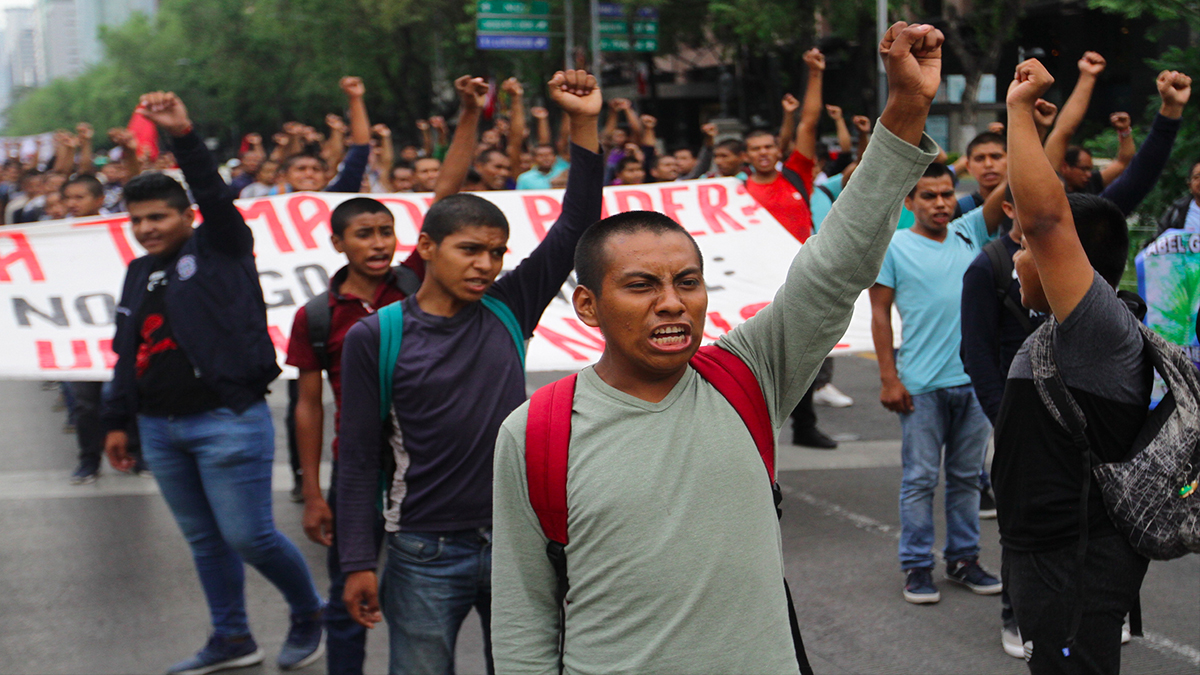 Ruta de la marcha a cinco años de Ayotzinapa
