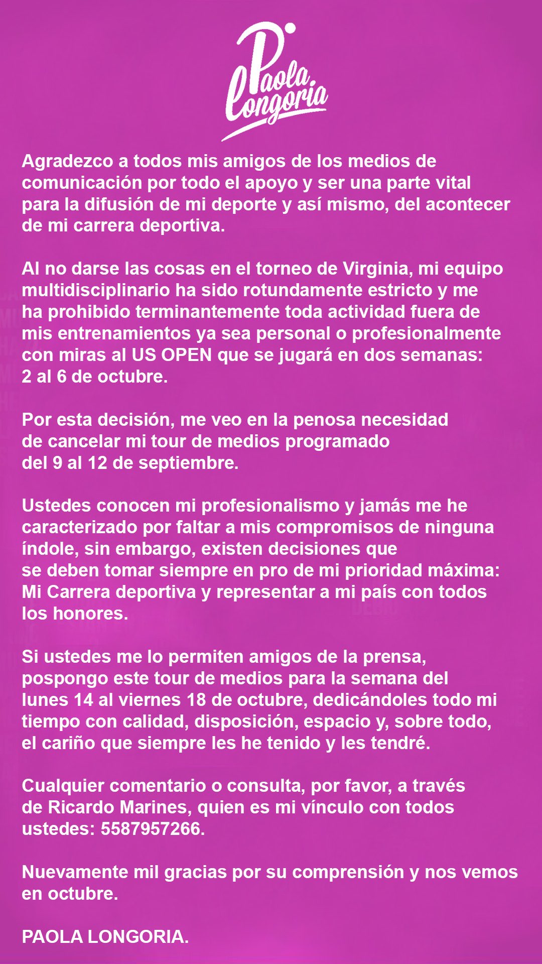 El único objetivo de Paola Longoria es alcanzar su título 100 - paola-longoria-comunicado