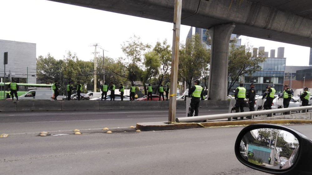 Operativo en Periférico ante posible bloqueo de policías federales