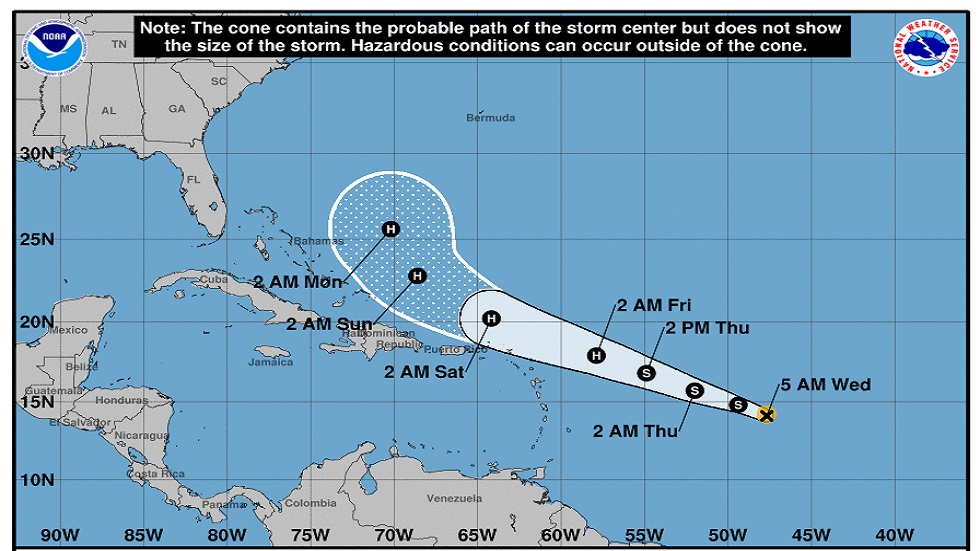 Se forma la tormenta tropical Jerry en el Océano Atlántico - posible-trayectoria-de-jerry