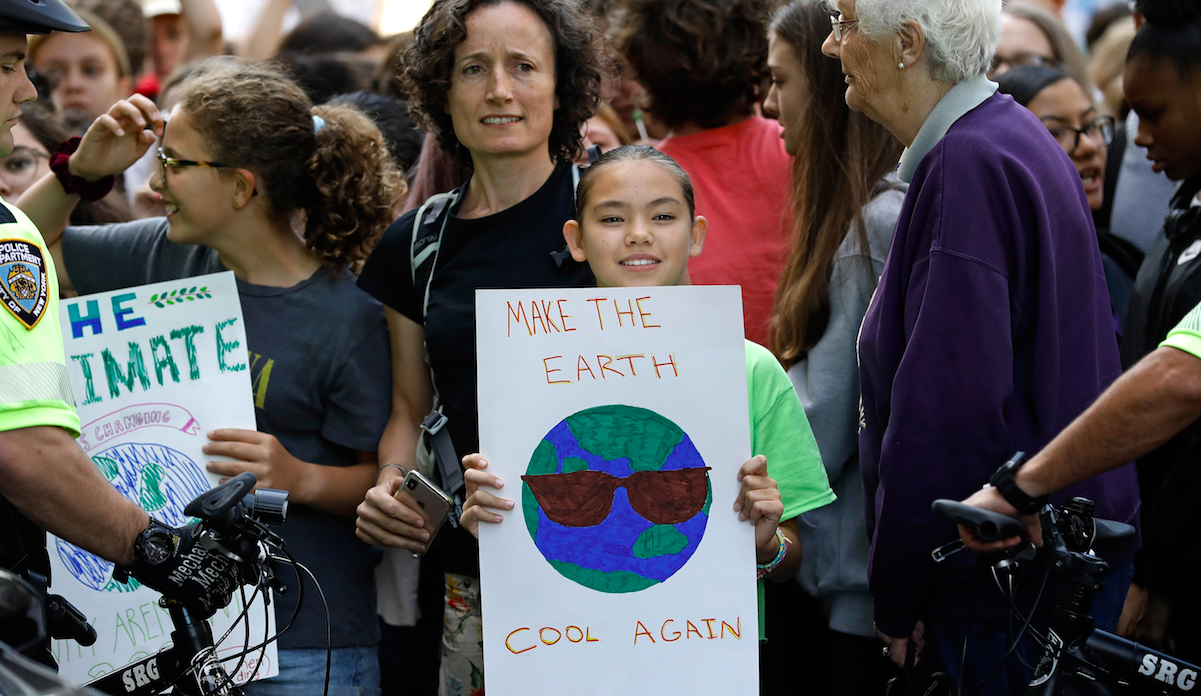 Jóvenes protestan en Nueva York para pedir acciones contra cambio climático - protestas-ny2
