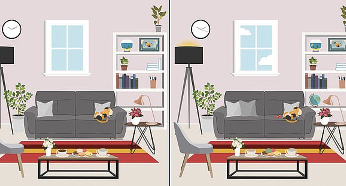 #RetoViral Encuentre las 11 diferencias entre dos salas