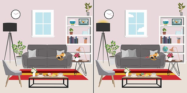 #RetoViral Encuentre las 11 diferencias entre dos salas - reto-viral