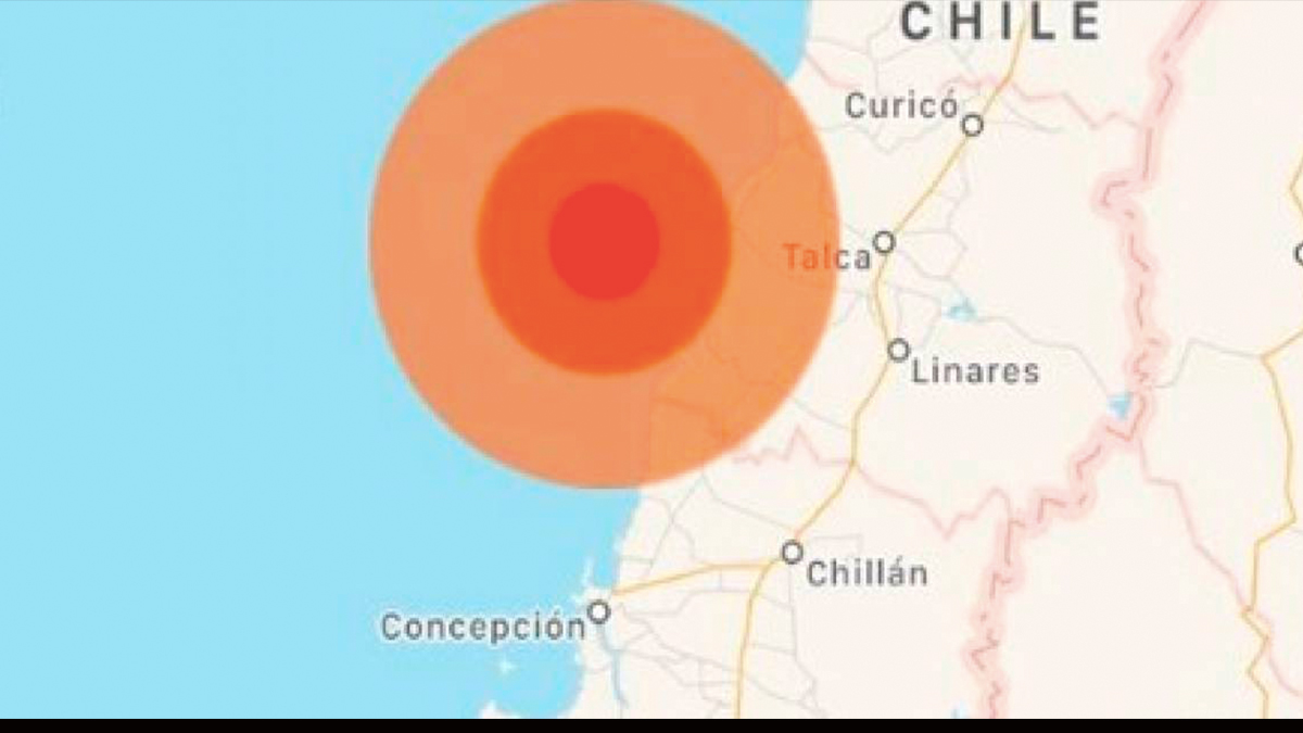 Sismo magnitud 6.6 remece el centro y sur de Chile