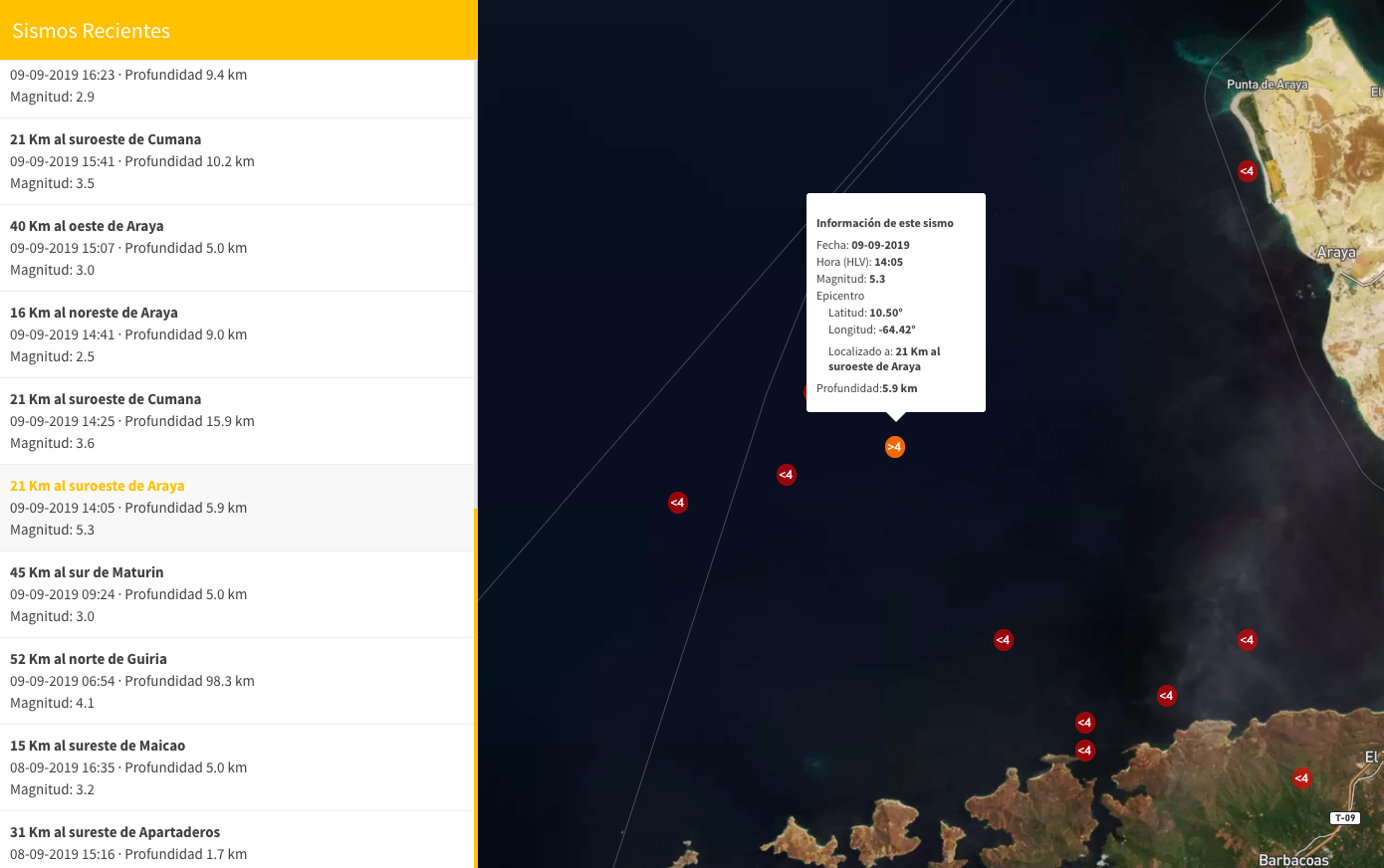 Sismo magnitud 5.3 sacude el noreste de Venezuela - sismo-venezuela
