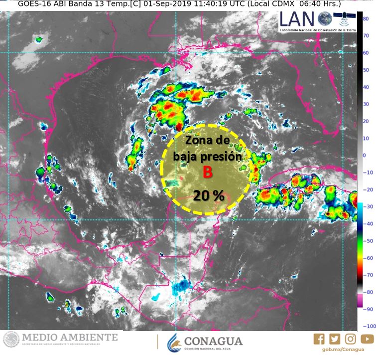Alertan de tormentas en Península de Yucatán por sistema de baja presión - sistema-de-baja-presion-tormentas-peninsula-de-yucatan