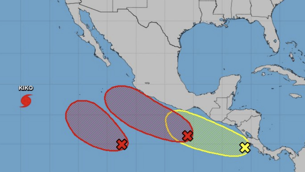 Elevada probabilidad de tres sistemas ciclónicos simultáneos en el Pacífico